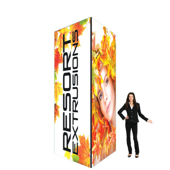 6 ft. x 6 ft. x 12 ft. Big Sky Square Tower Backlit Kit - SILVER (Graphic Package)