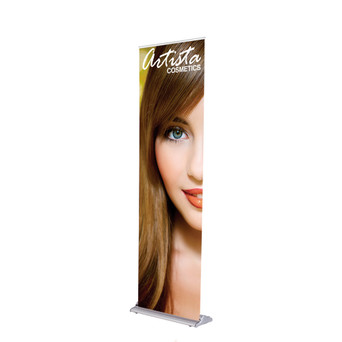 24" SilverStep® Retractable Banner Stand with Graphic