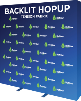 8FT Backlit Hopup™ Tension Fabric Display (Graphic Package)