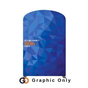 5ft EZ Tube Connect Curved Top Single-sided (GRAPHIC ONLY)
