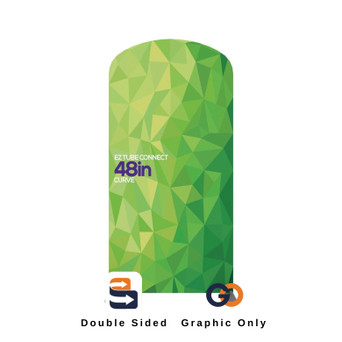 4ft EZ Tube Connect Curved Top Double-sided GRAPHIC ONLY