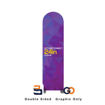 2ft EZ Tube Connect Curved Top Double-sided GRAPHIC ONLY