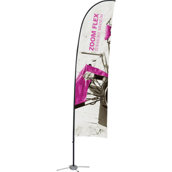 10ft Zoom Flex Med Straight Flag - Single Sided