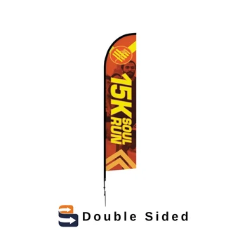 14ft Feather Flag with Double-Sided (Graphic Package with X Base) - GLM Select