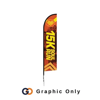 14ft Feather Flag Single-Sided (Graphic Only)  - GLM Select