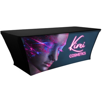 8 Ft Backlit Table Throw Front Custom Print - GLM Select