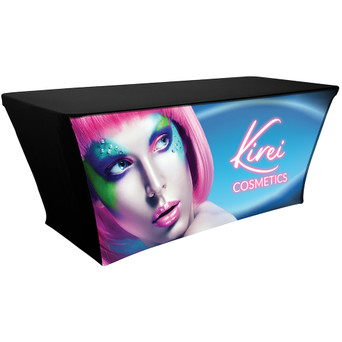 6 Ft Backlit Table Throw Front Custom Print - GLM Select