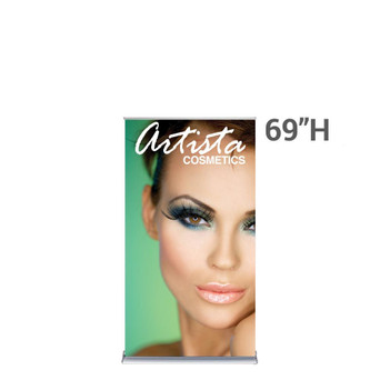 36" x 69" SilverStep® Retractable Banner Stand with Graphic 