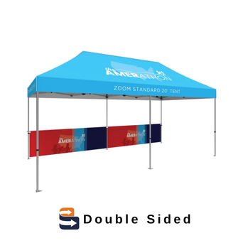 Zoom™ Standard 20ft Popup Tent Half Wall -Double Sided (Graphic Package)