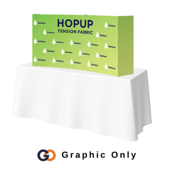 Curved 5.5ft x 2.5ft Table Top Hopup™ Display (Graphic Only)