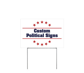 18" x 11" Single Sided Yard Sign with Small H-Stake (20 Pack)