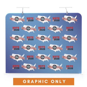 Wave Tube Display 10ft Straight Double Sided (Graphic Only)