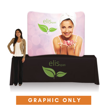6 ft. EZ Tube® Curve Table Top Single Sided (Graphic Only)