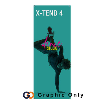 31" x 79" X-Tend 4 Spring Back Banner Stand (Graphic Only)