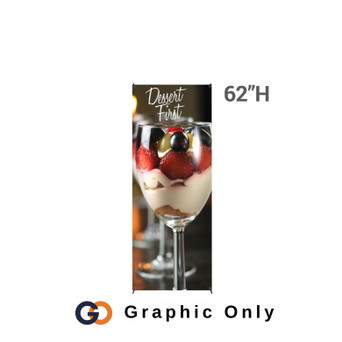 24 x 62 in. Small Econom-X Banner Stand (Graphic Only)