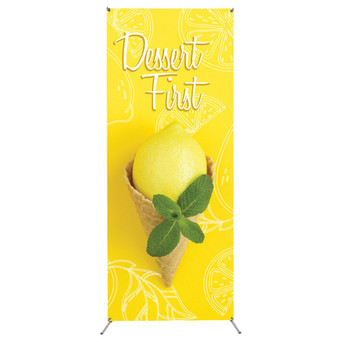 29" x 68" Grasshopper Indoor X Banner Stand (Graphic Package)