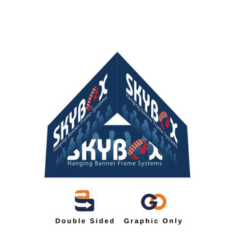 10 x 4 ft. Hanging Banner Triangle Double-Sided (Graphic Only)