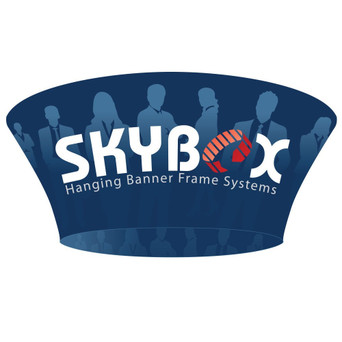 10 x 3.5 ft. Hanging Banner Tapered Circle Double-Sided (Graphic Package)