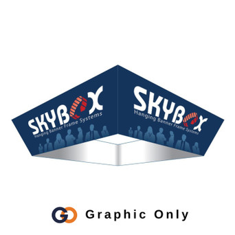 14 x 3.5 ft. Hanging Banner Tapered Square Single-Sided (Graphic Only)