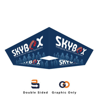 15 x 3.5 ft. Hanging Banner Tapered Square Double-Sided (Graphic Only)