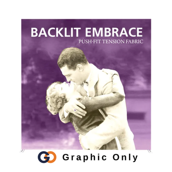 7.5ft x 7.5ft Tension Fabric Embrace Backlit Display Single-Sided (Graphic Only)
