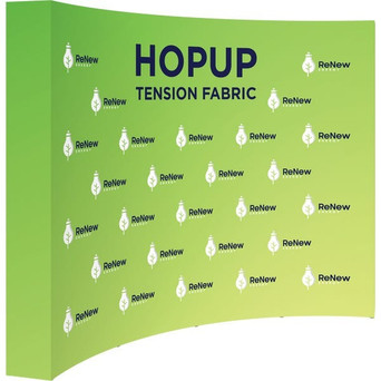 Curved 10ft x 8ft Hopup™ Back Wall Display (Graphic Package)