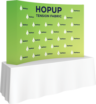 Curved 7ft x 5ft Table Top Hopup™ Display (Graphic Package)