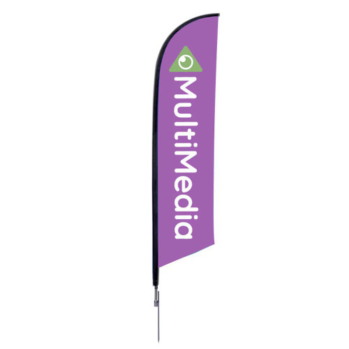 7ft. Falcon Flag Single-Sided with Spike Base (Graphic Package)