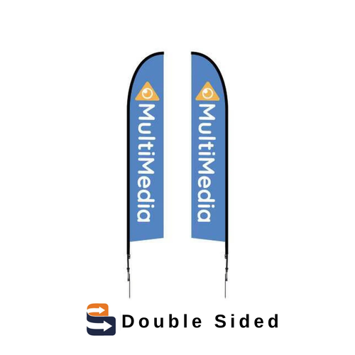 14ft. Falcon Flag Double-Sided with Spike Base (Graphic Package)