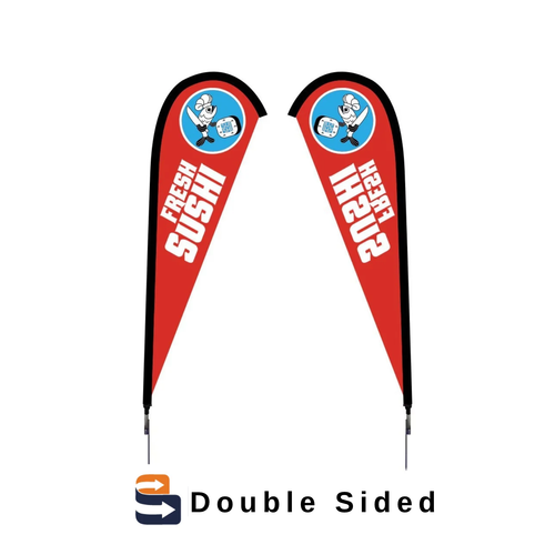 7.5 ft. Small Sunbird Spike Base Double-Sided (Graphic Package)