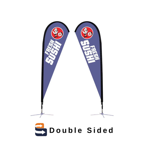 9 ft. Medium Sunbird X-Base Double-Sided  (Graphic Package)