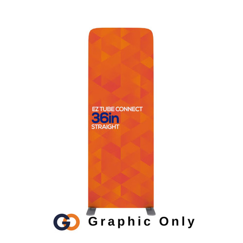 3ft EZ Tube Connect Straight Top Single-sided GRAPHIC ONLY