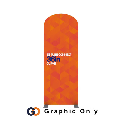 3ft EZ Tube Connect Curved Top Single-sided (GRAPHIC ONLY)