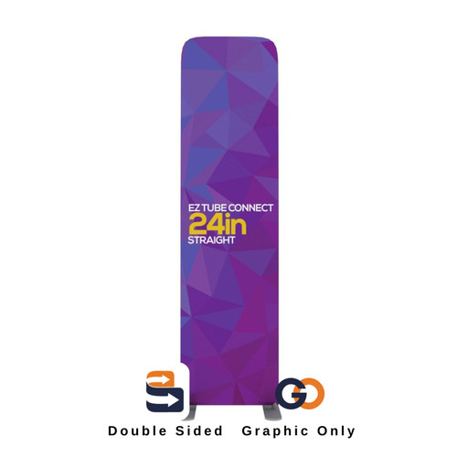 2ft EZ Tube Connect Straight Top Double-sided GRAPHIC ONLY