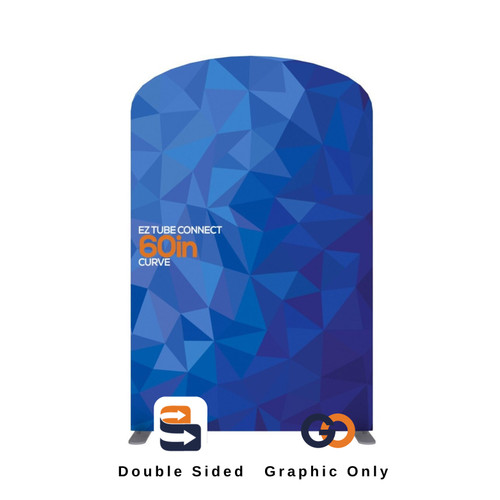 5ft EZ Tube Connect Curved Top Double-sided GRAPHIC ONLY