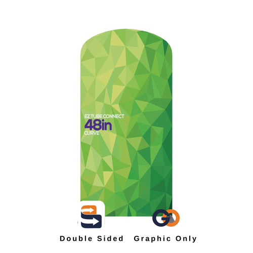 4ft EZ Tube Connect Curved Top Double-sided GRAPHIC ONLY