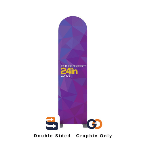 2ft EZ Tube Connect Curved Top Double-sided GRAPHIC ONLY