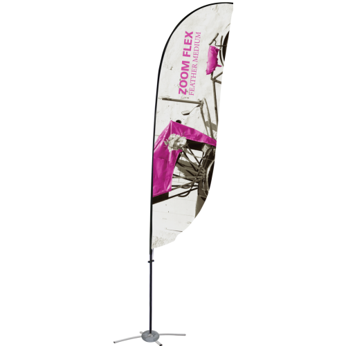 10ft Zoom Flex Med Feather Flag - Double Sided 10ft Zoom Flex Med Feather Flag - Double Sided
