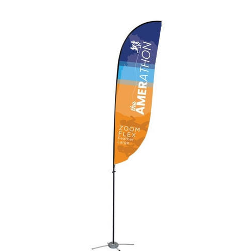 13ft Zoom Flex Large Feather Flag - Double Sided