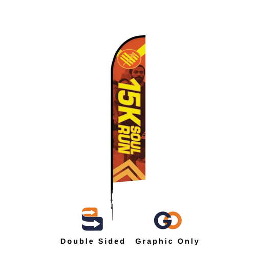 14ft Feather Flag Double-Sided (Graphic Only) - GLM Select