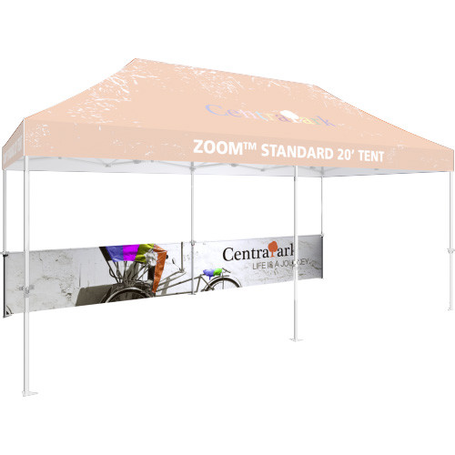 Zoom™ Standard 20ft Popup Tent Half Wall -Double Sided (Graphic Package) Zoom™ Standard 20ft Popup Tent Half Wall -Double Sided (Graphic Package)