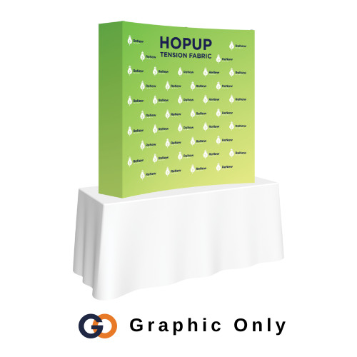 Curved 5ft x 5ft Table Top  Hopup™ Display (Graphic Only) Curved 5ft x 5ft Table Top  Hopup™ Display (Graphic Only)