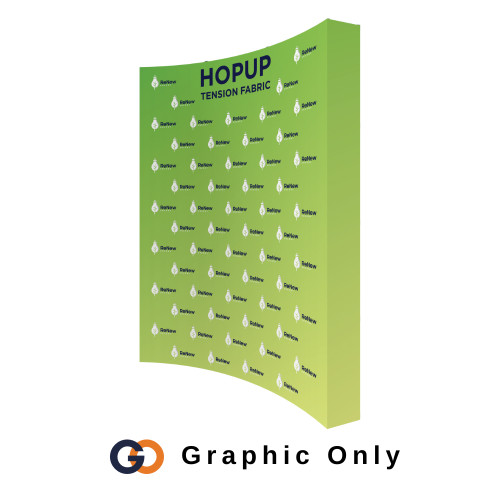 Curved 8ft x 10ft Hopup™ Back Wall Display (Graphic Only) Curved 8ft x 10ft Hopup™ Back Wall Display (Graphic Only)