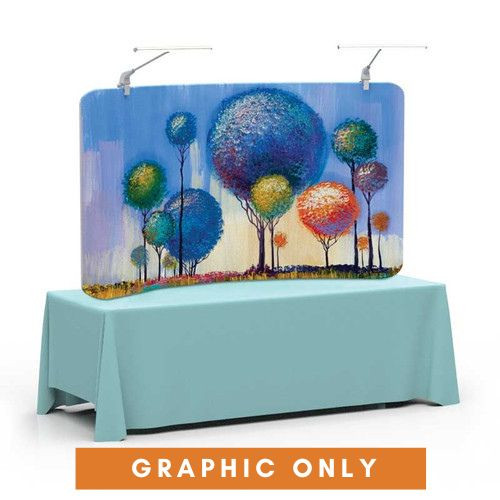 Wave Tube Display 8ft Curved Table Top Single Sided (Graphic Only) Wave Tube Display 8ft Curved Table Top Single Sided (Graphic Only)
