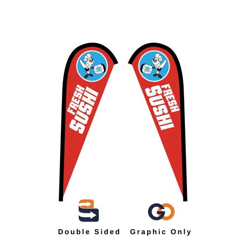 7.5 ft. Small Sunbird Stand Double-Sided (Graphic Only)