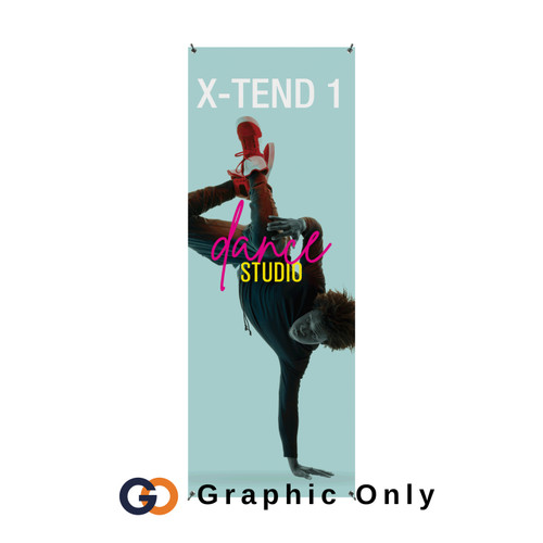 23" x 63" X-Tend 1 Spring Back Banner Stand (Graphic Only)