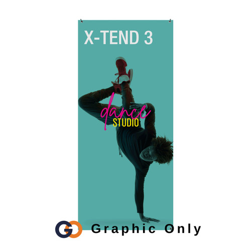 31" x 70" X-Tend 3 Spring Back Banner Stand (Graphic Only)