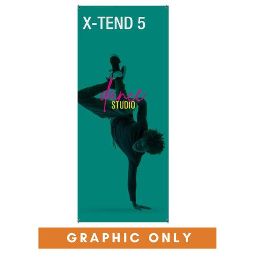 34" x 80" X-Tend 5 Spring Back Banner Stand (Graphic Only)
