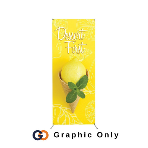 24" x 63" Grasshopper Indoor X Banner Stand (Graphic Only)
