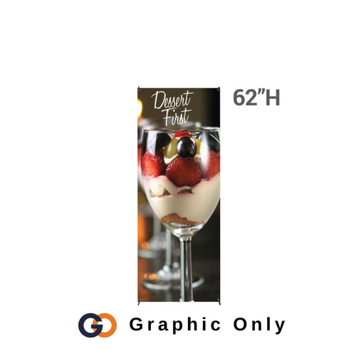 24 x 62 in. Small Econom-X Banner Stand (Graphic Only)